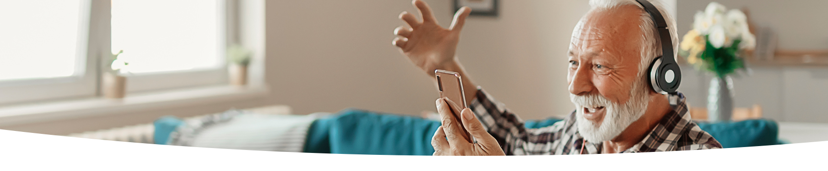 Foto man met mobiele telefoon